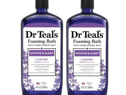 Dr Teal's Foaming Bath with Pure Epsom Salt, Soothe & Sleep with Lavender, 34 fl oz (Pack of 2)